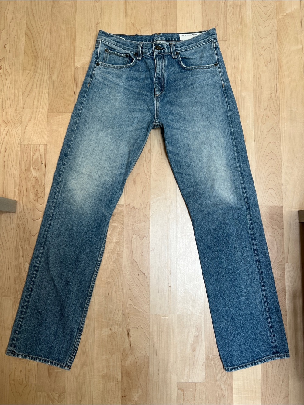 rag & bone Vintage Light Blue Straight Leg Jeans